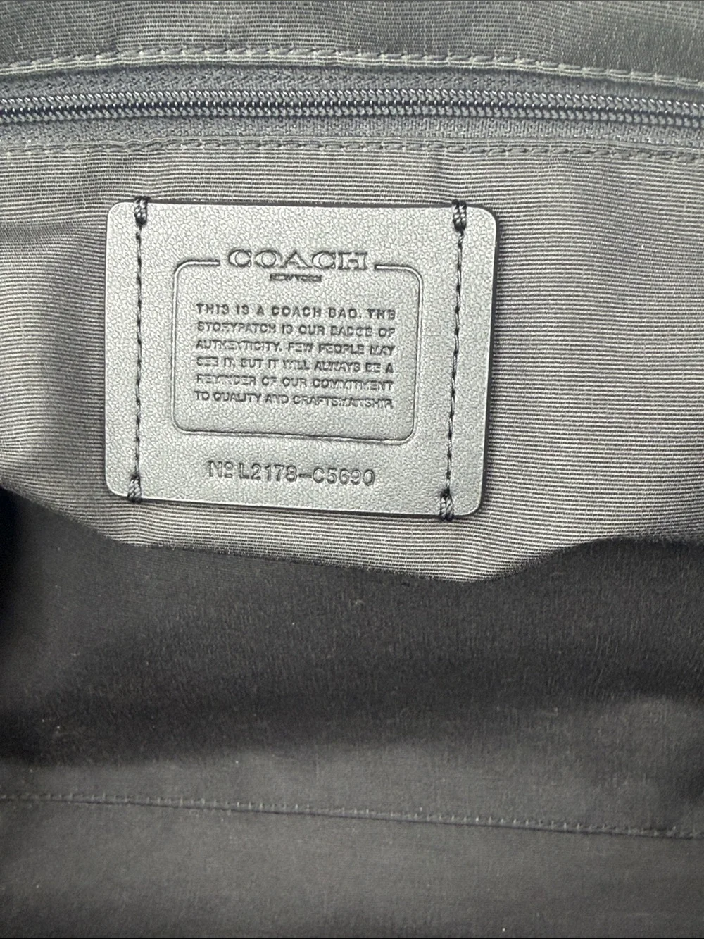 Coach Black Pebbled Leather Tote with Red Heart Charm